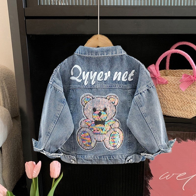 Kitten veste de denim de mode décontractée coréenne