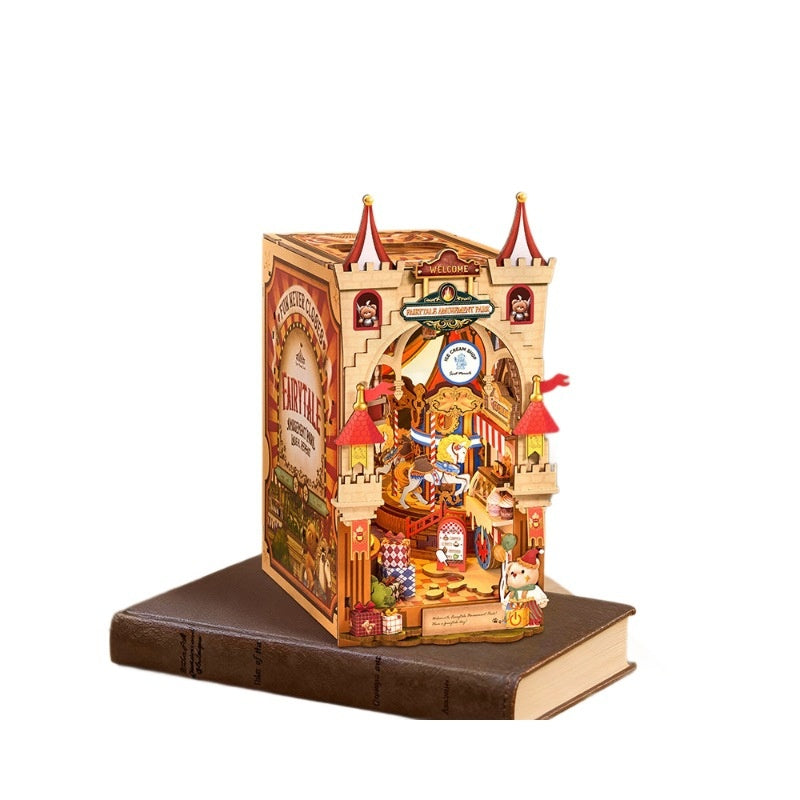 Corner Fairytale Amusement Park Bookend DIY Cottage Assembly Building Blocks 3D Puzzle