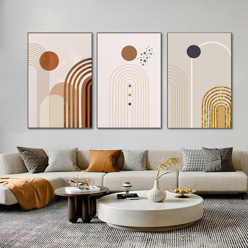 Modern Abstract toile courbe peinture Affiche d'art mural