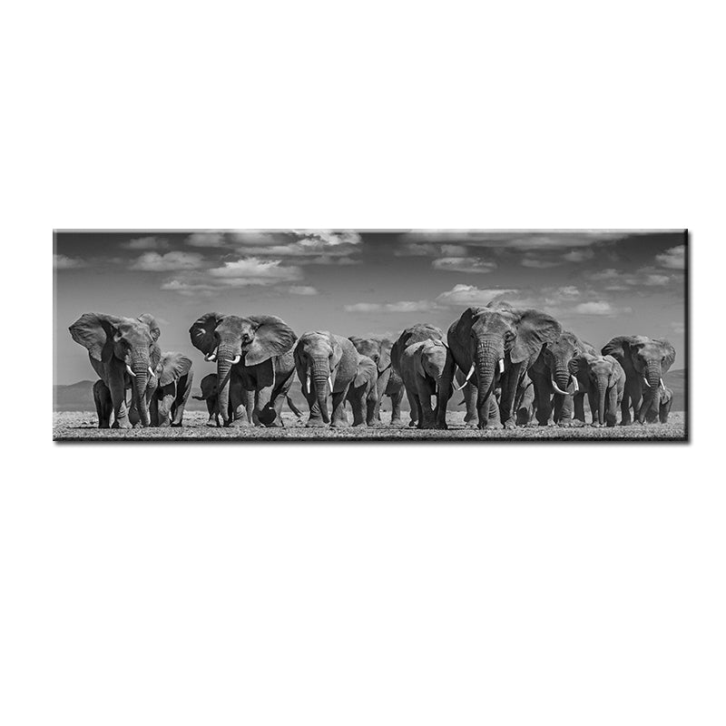 Mural d'Afrique Noire Et des éléphants
