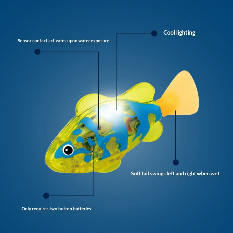 Animal Fish Simulation Light-Activated Clownfish Bathtub and Splashing Toy
