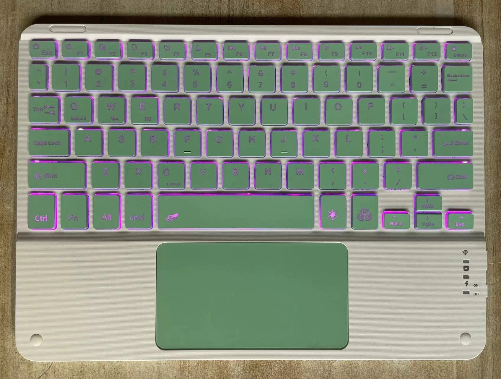 Clavier Bluetooth avec touche pour téléphone portable Tablette sans fil rechargeable