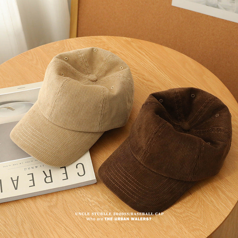 Casquette de baseball Corduroy chaud pour hommes et femmes