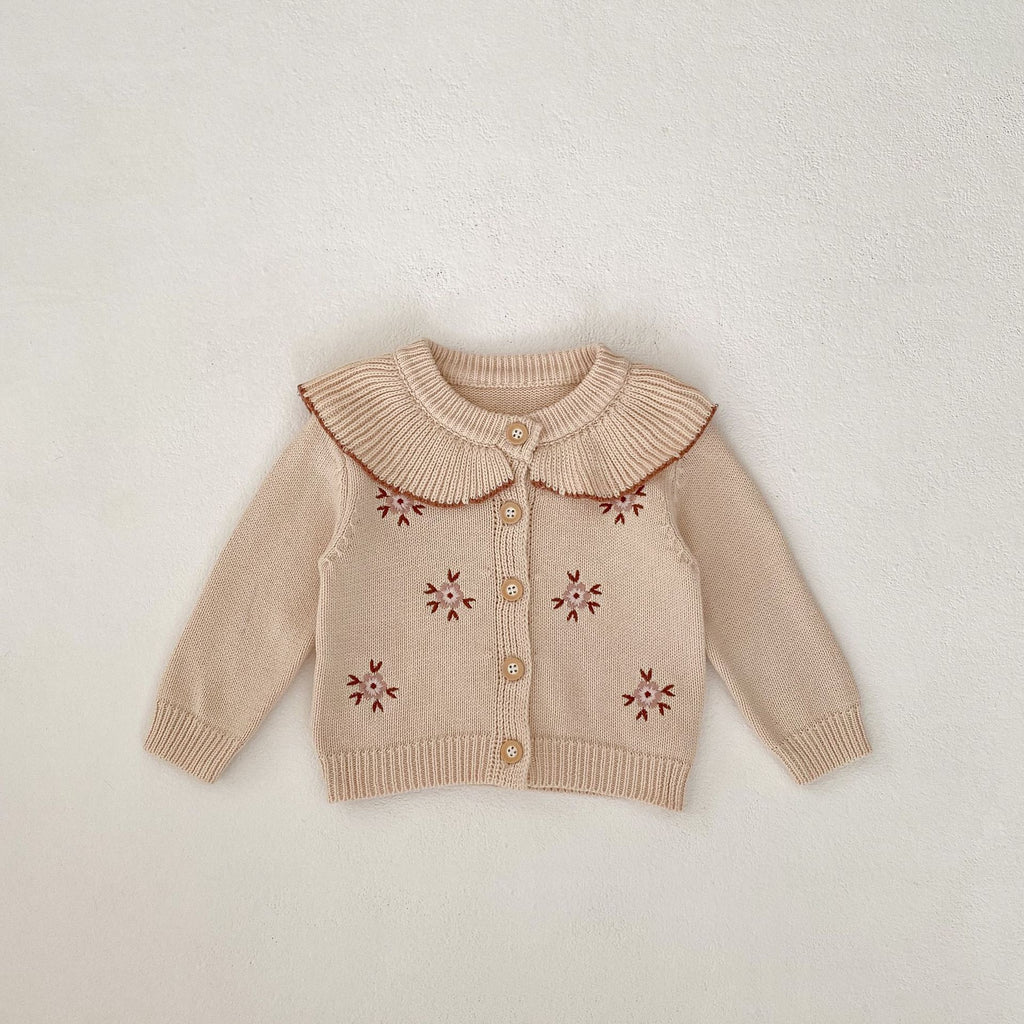 Manteau en tricot brodé pour bébé