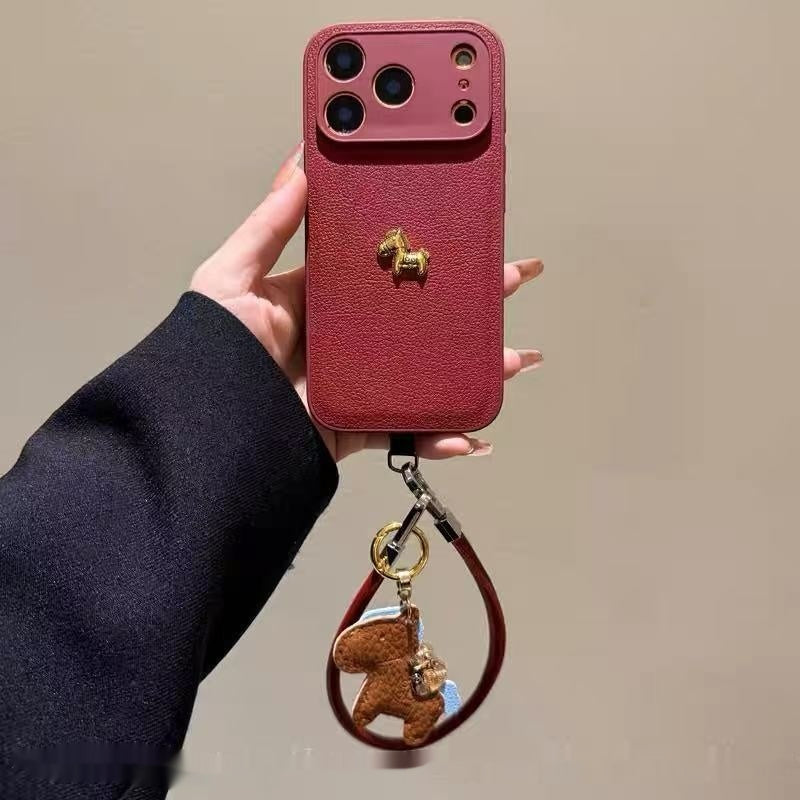 Red Year Little Horse Golden Phone Case