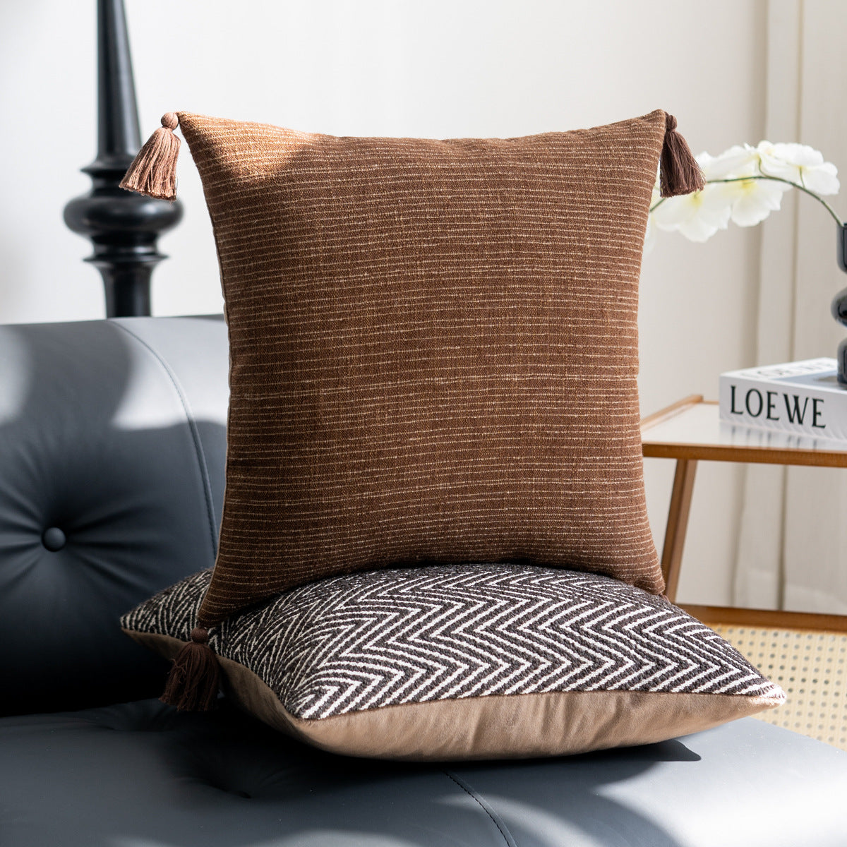 Salle de séjour Canapé Lancer Oreiller Lombaire Couvre oreiller Dos Coussin Siège Pad