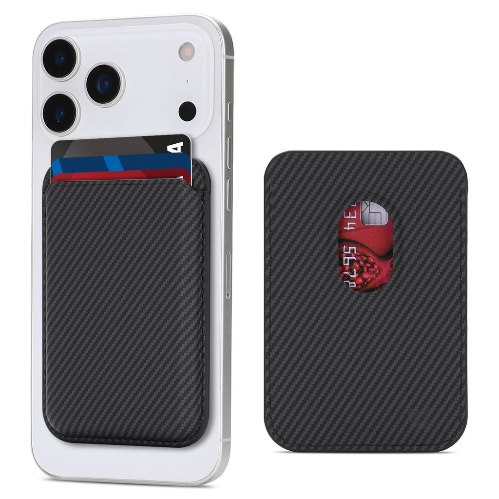 Porte-carte magnétique ultra-mince en fibre de carbone