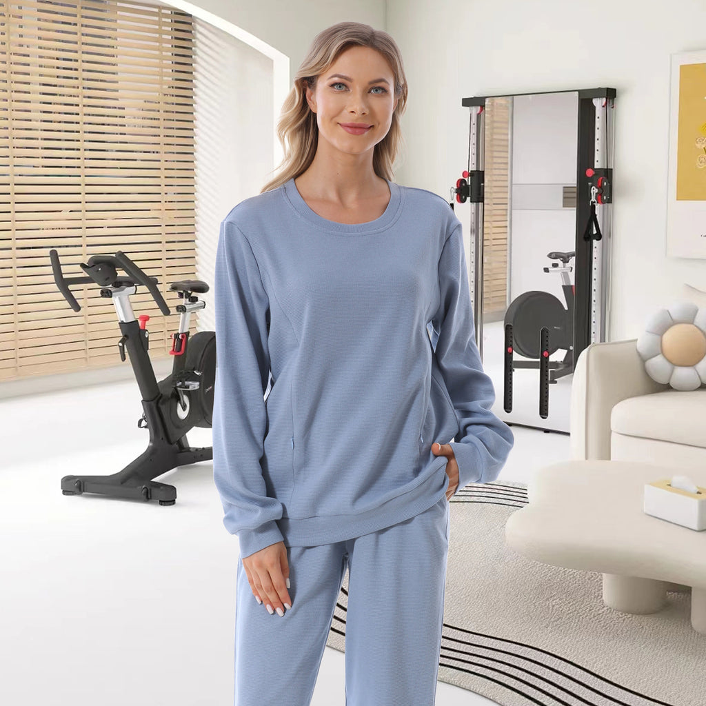Les femmes enceintes d'automne et d'hiver européennes et américaines Long Sleeve Nursing Hoodie