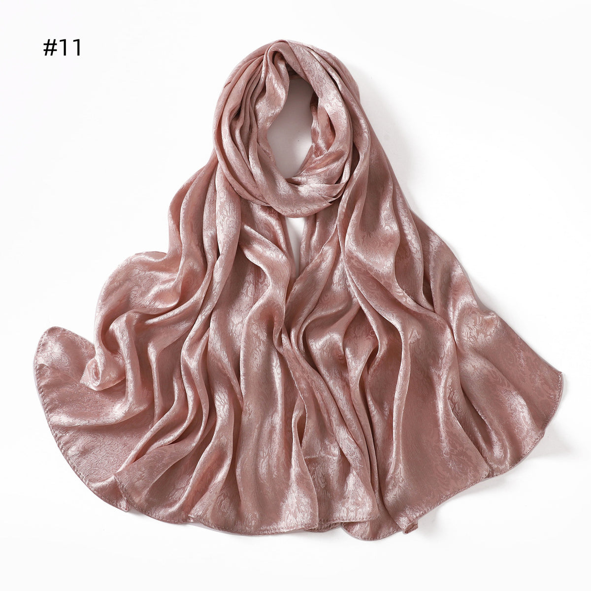 Women's Satin Patterned Jacquard Headscarf