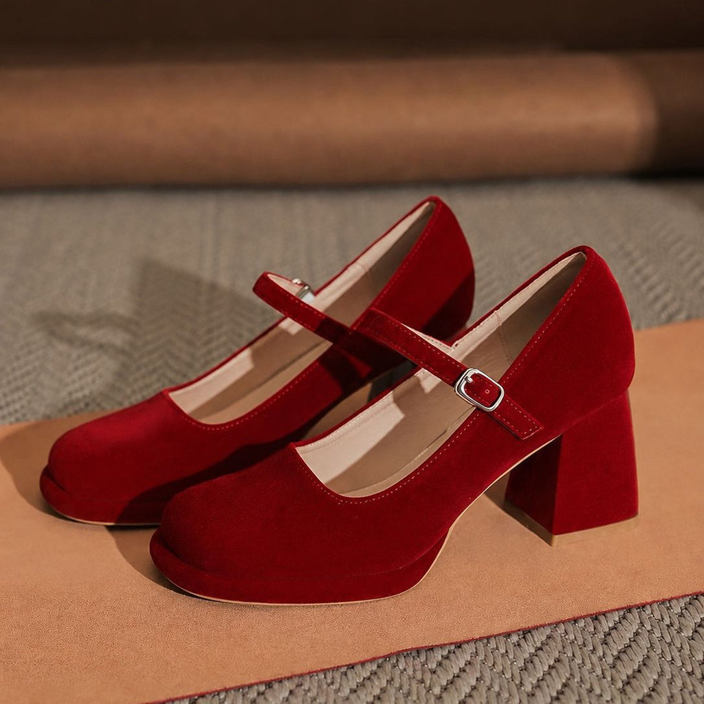 Plateforme imperméable pour femmes Mary Jane High Heels
