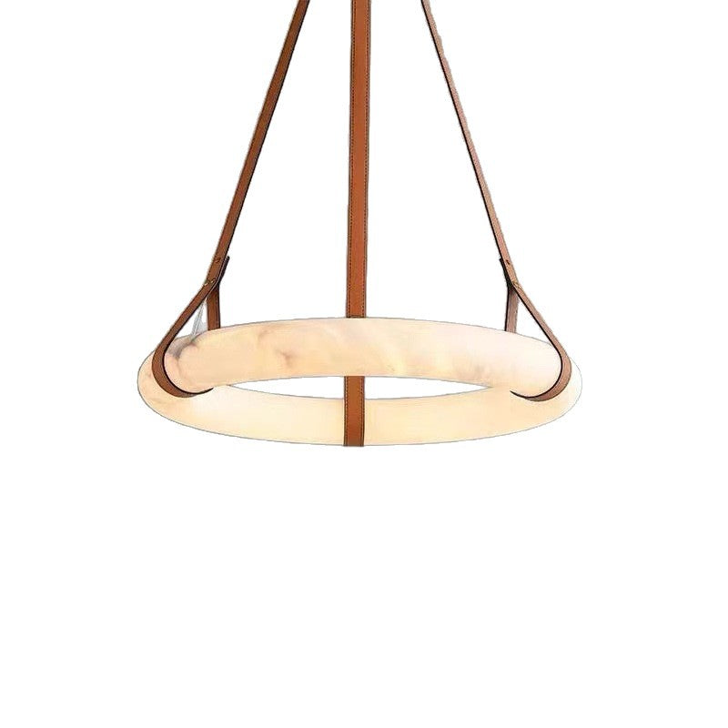 Moderne Minimalist Style de marbre de style pendentif rond pour le salon