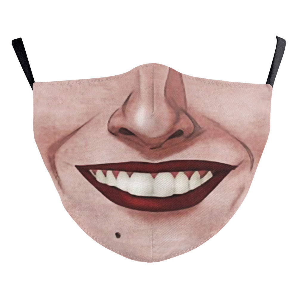 Impression numérique Masque double couche pour visage drôle d'Halloween