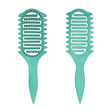 Bounce Curl Définition de peigne de styling sec et humide utiliser Peigne de massage creux Peigne de curling pour cheveux