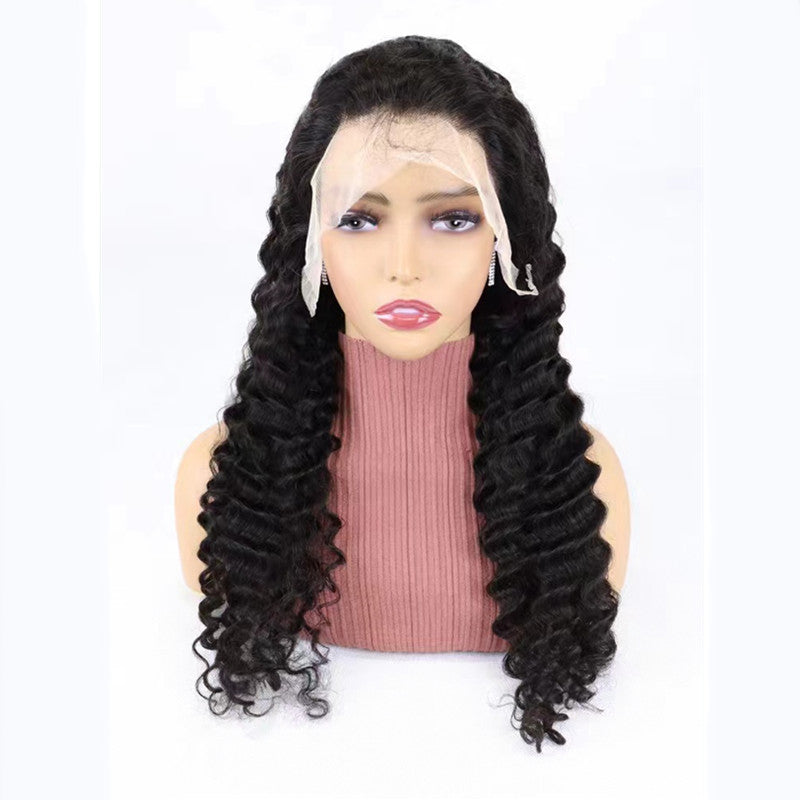 Deep Wave Dentelle Perruque avant Cheveux humains