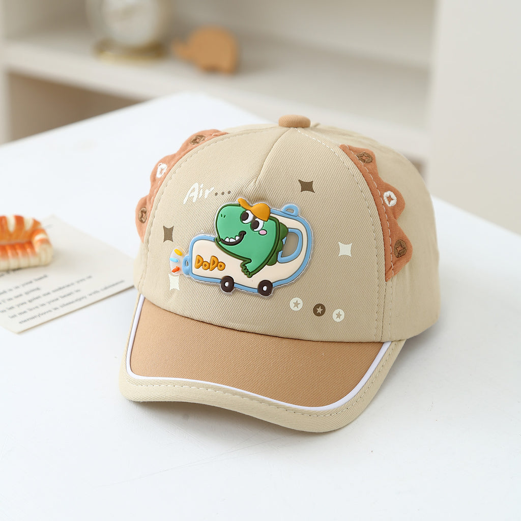 Voiture de dessin animé de style coréen Dinosaur Baby Mute Style Casquette de baseball avec haut doux