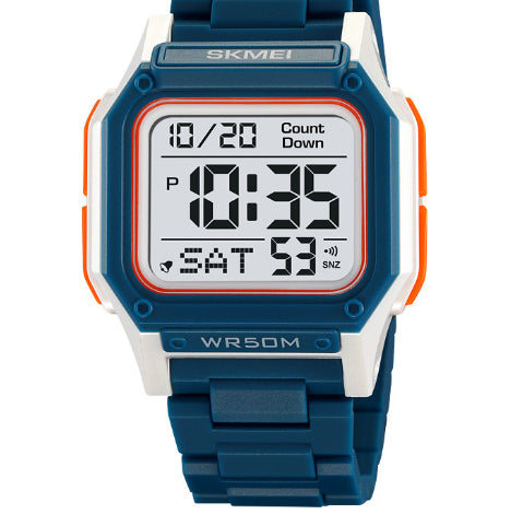 Montre électronique pour hommes en plein air lumineux Sporty et imperméable pour les étudiants
