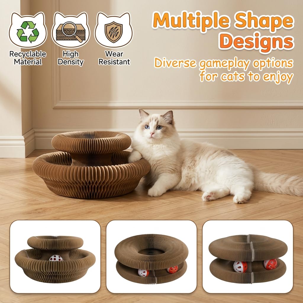 Jouet de chat,Tambour de chat Magic Organ, Jouet d'accordéon de chat recyclable pliable,Interactif