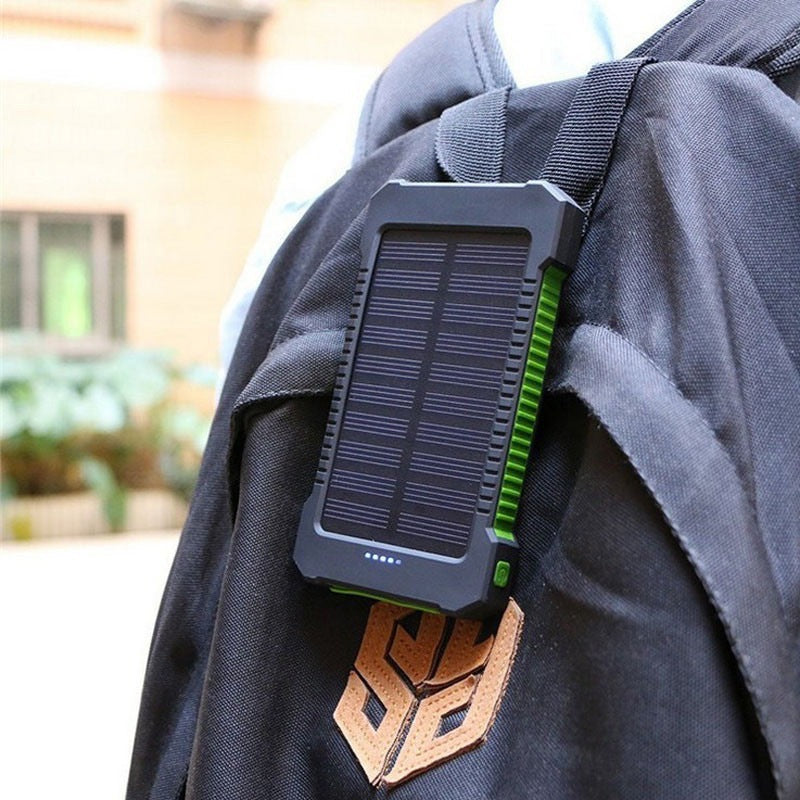 Outdoor 20000mAh Haute capacité LED-Backlit Waterproof Solar-Powered Portable Power Bank