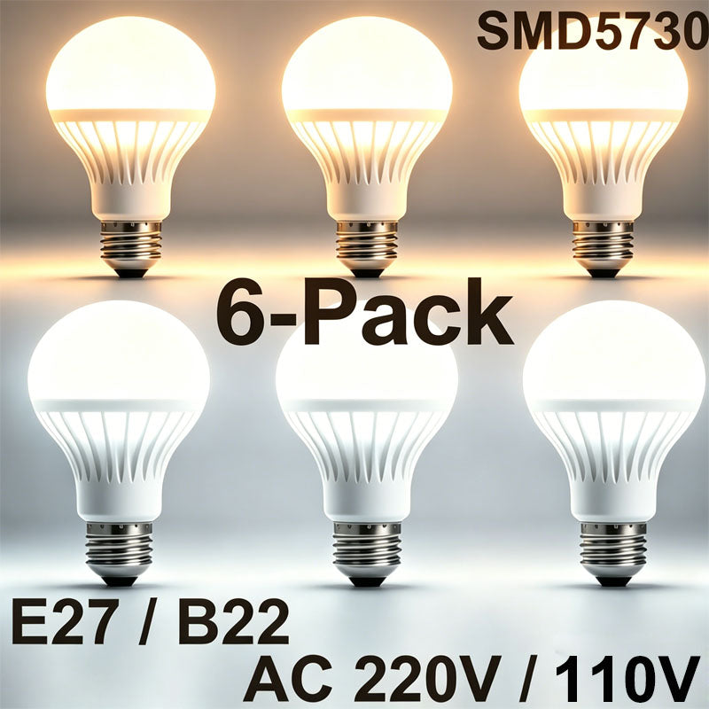 6-Pack E27xB22 LED Bulb Sale