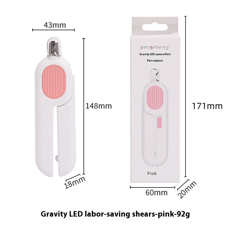 Ciseaux d'ongle de chat d'économie de travail LED Pet