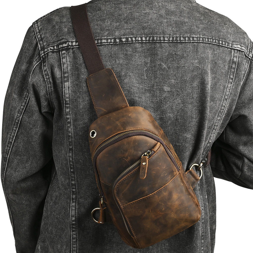 Sac transversal multi-fonctionnel extérieur rétro homme