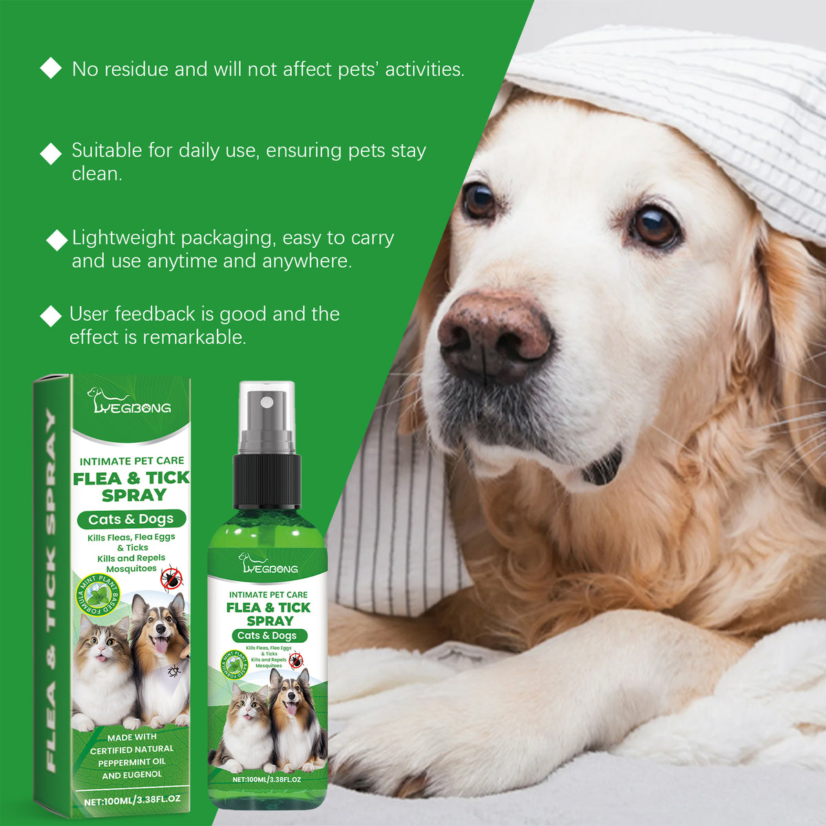 Spray naturel pour chiens et chats