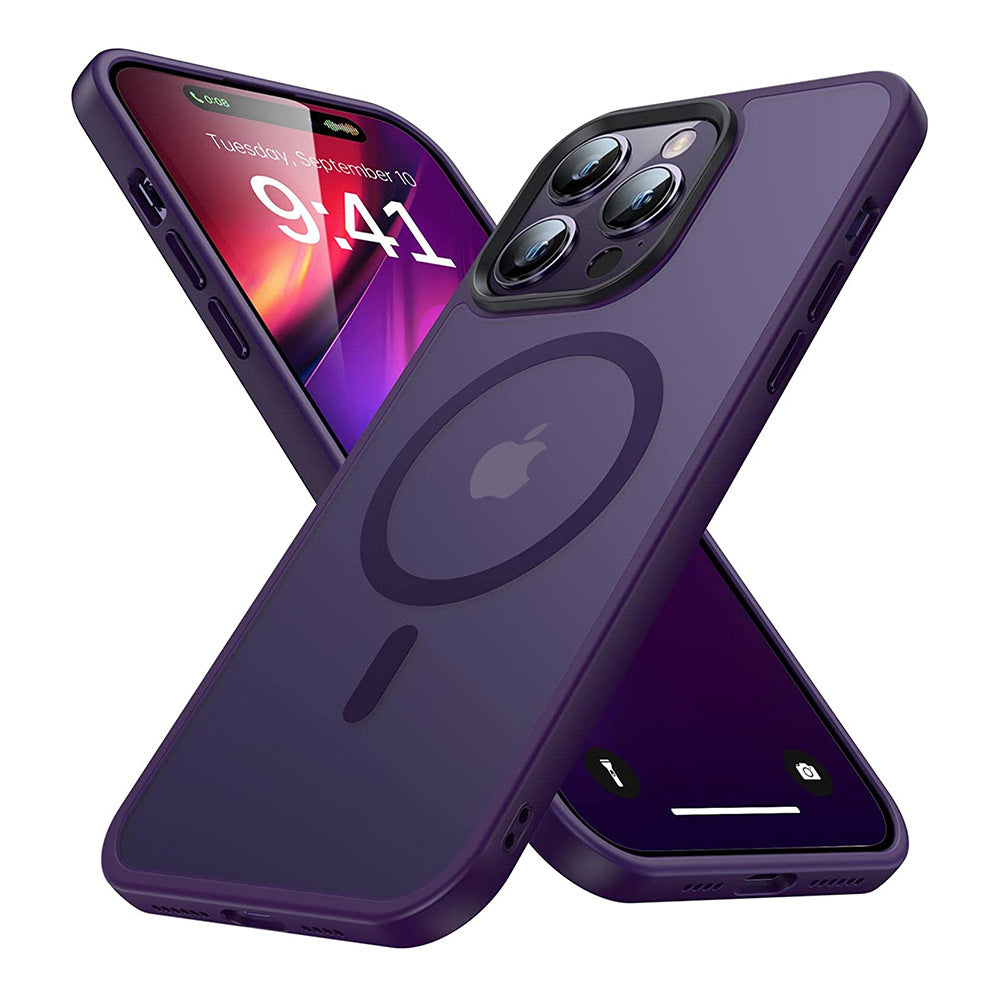 Coque de téléphone Peau givrée Feeling intérieur Airbag résistant à la chute Applicable Iphone15pro Max Mag