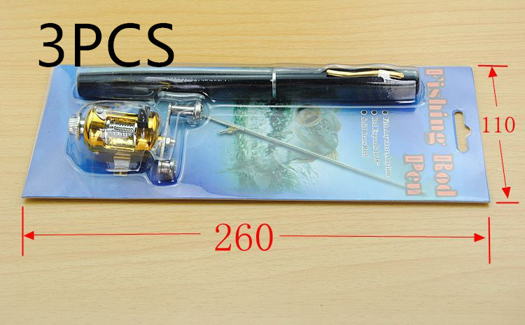 Ensemble d'engins de pêche à la canne à bâton de tambour télescopique