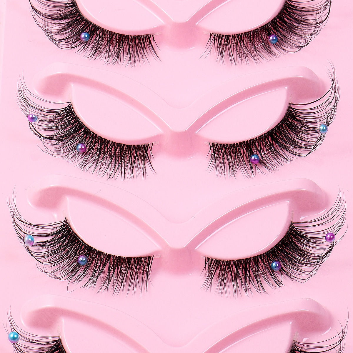 5 paires de faux cils cils Cluster d'extension
