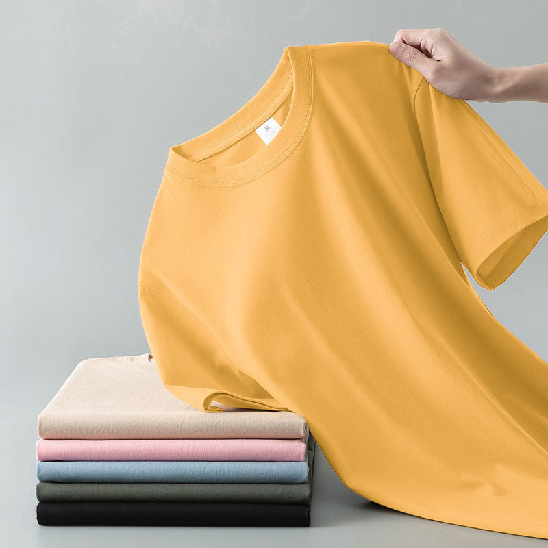 T-shirt en coton pur à demi manches pour hommes