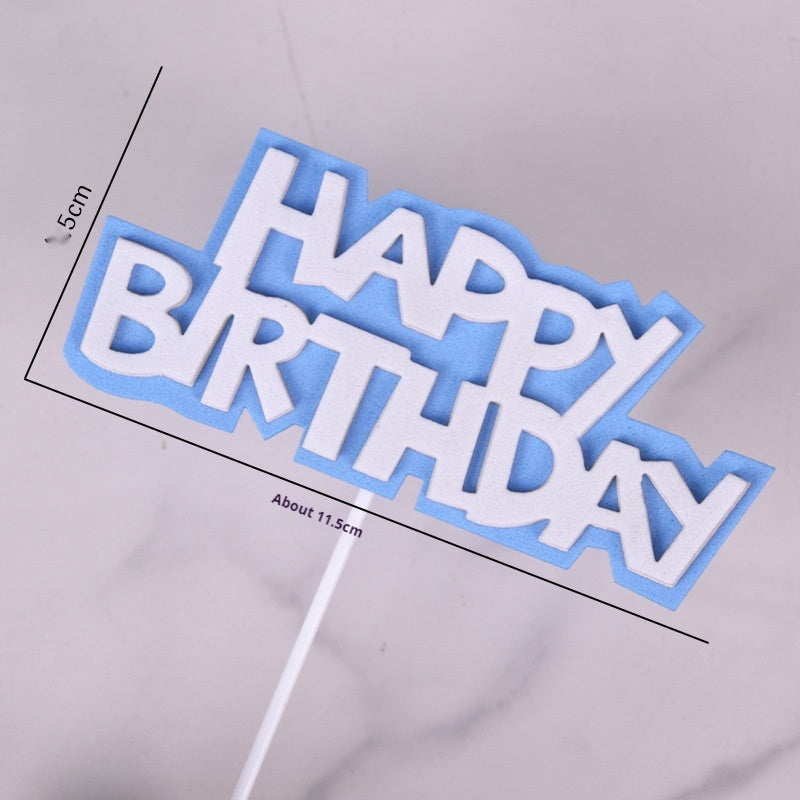 Bon anniversaire Cake décoration carte couleur EVA double couche