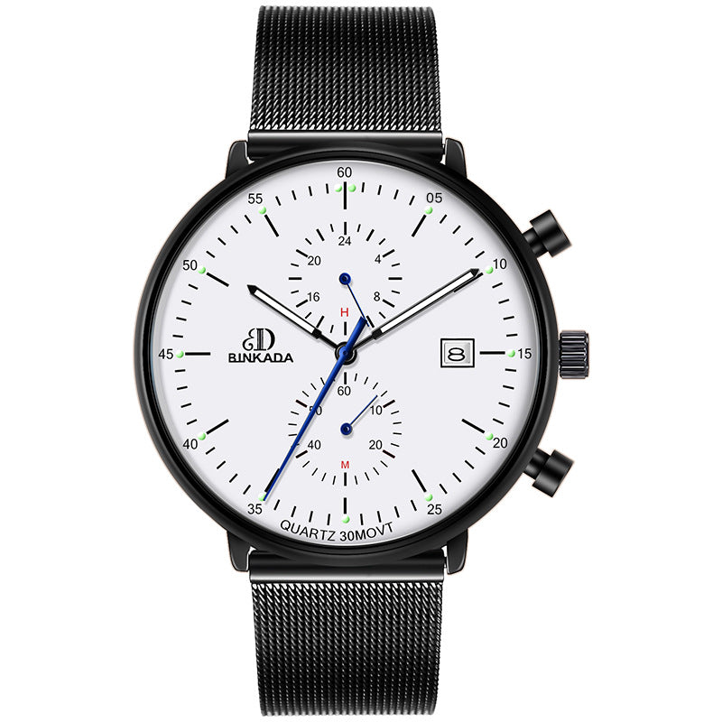 Montre Quartz pour homme à l'épreuve de l'eau lumineuse