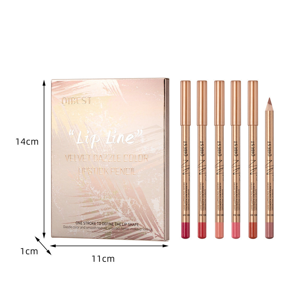 Set de lin à lèvres coloré non-smudable longue durée anti-adhésif