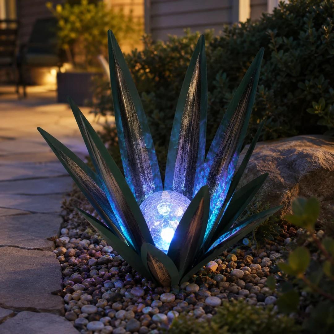 Lumière au sol de la cour de triage à énergie solaire