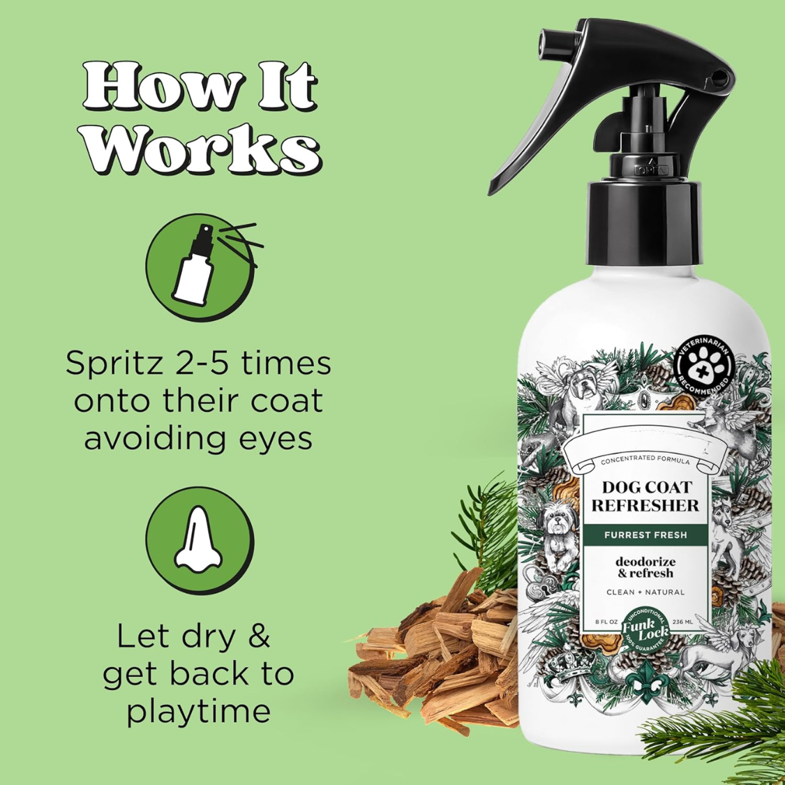 Spray désodorisant pour chien frais Furrest