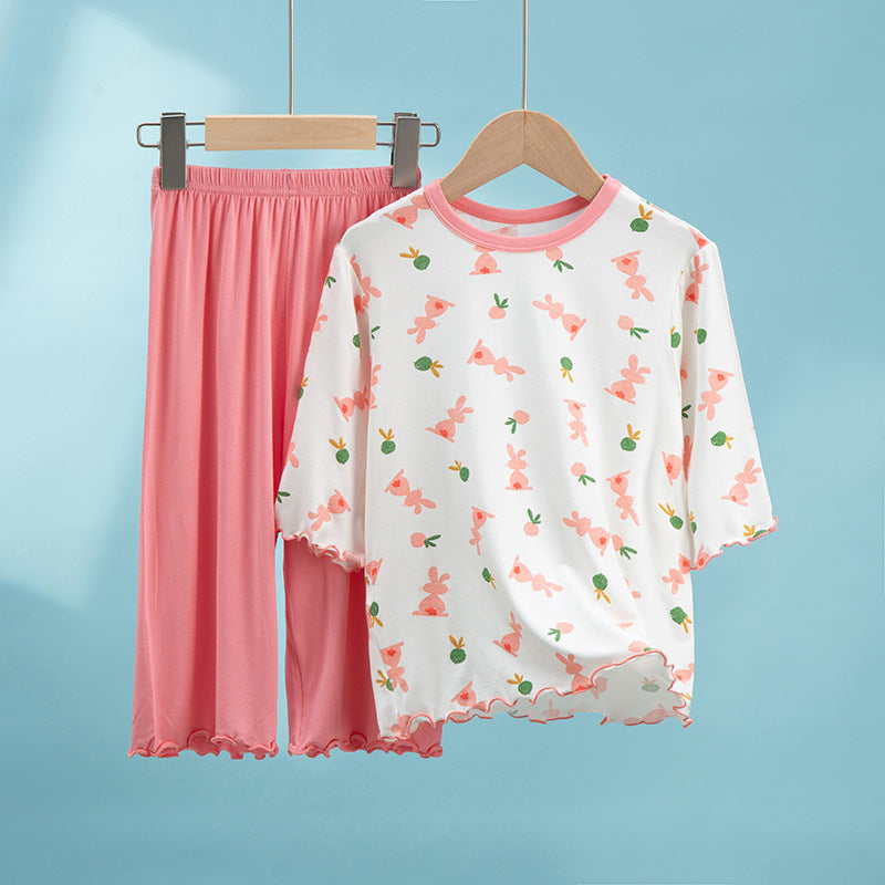 Vêtements de maison à manches courtes pour les filles