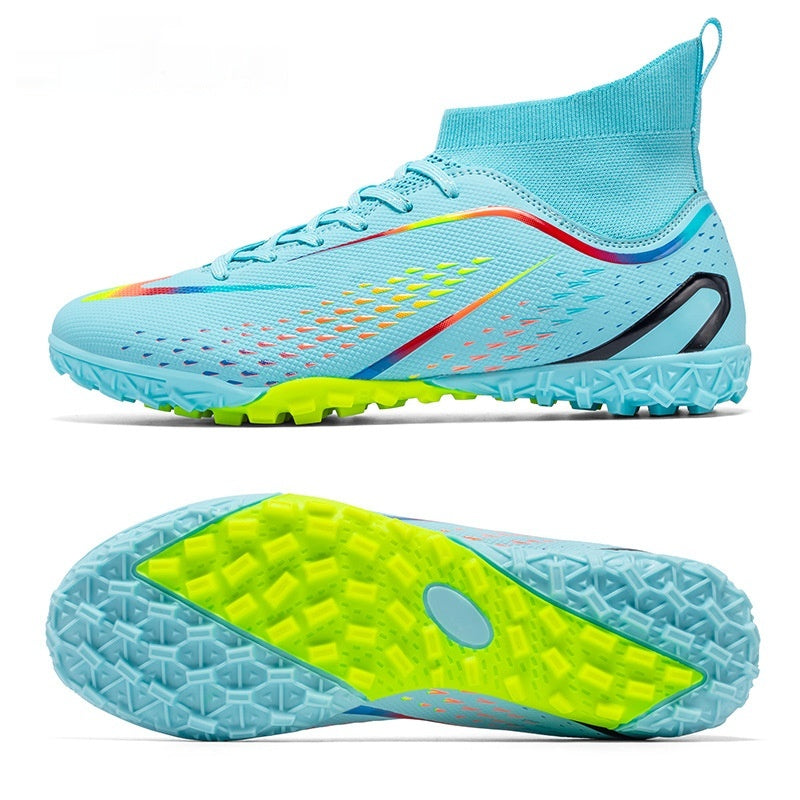 Chaussures de football pour enfants TF Broken Nail High-top Respirant
