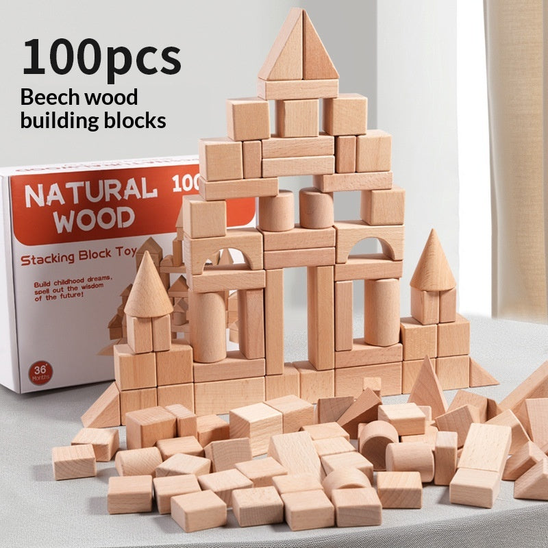 Construction et assemblage de blocs en bois massif de grande pièce pour maternelles