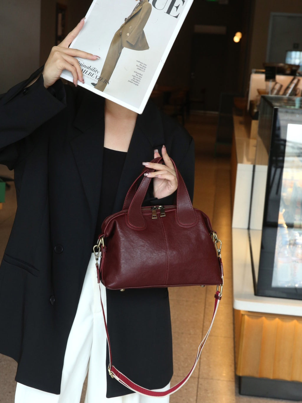 Sac à main en cuir de style femme