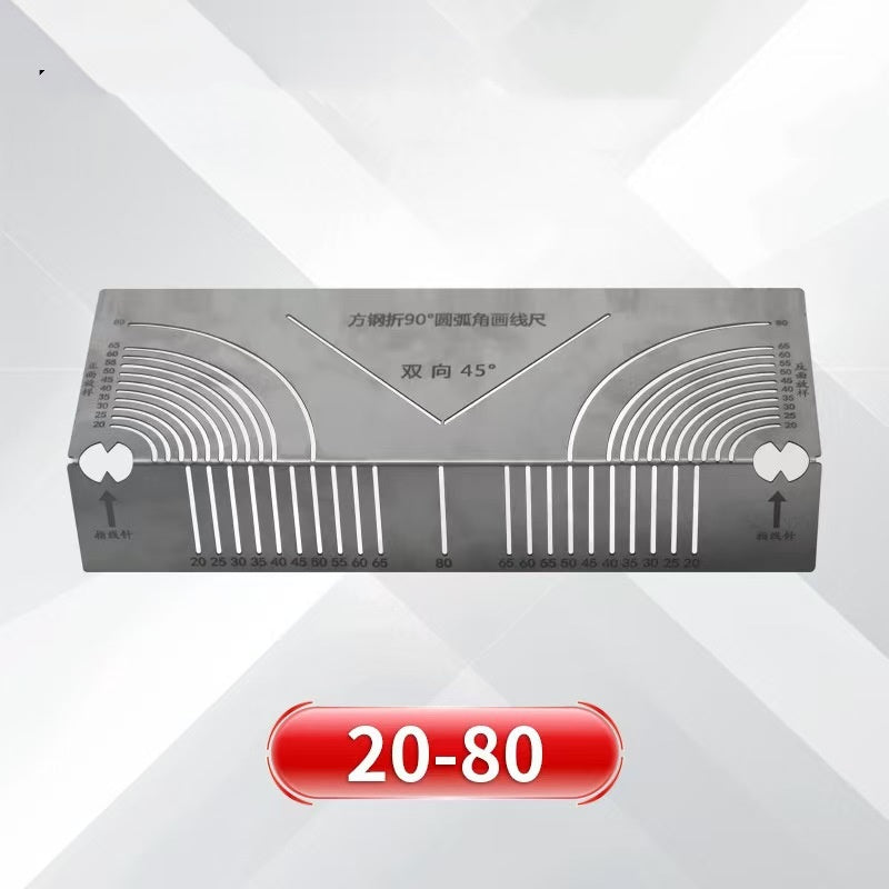 Tube carré pliant rond règleur carré acier pliant 90 degrés Ligne de dessin règleur