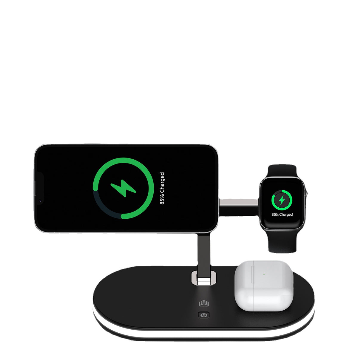 Trois-en-un Chargeur magnétique sans fil Fonction petite lampe de nuit