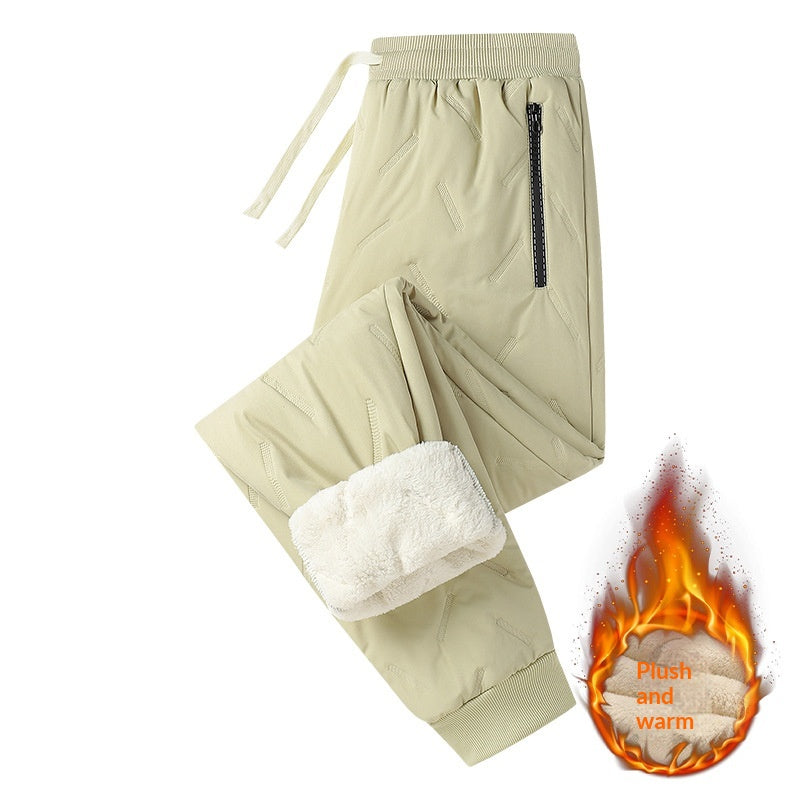 Pantalons de coton doublés de peau de mouton et d'eau froide