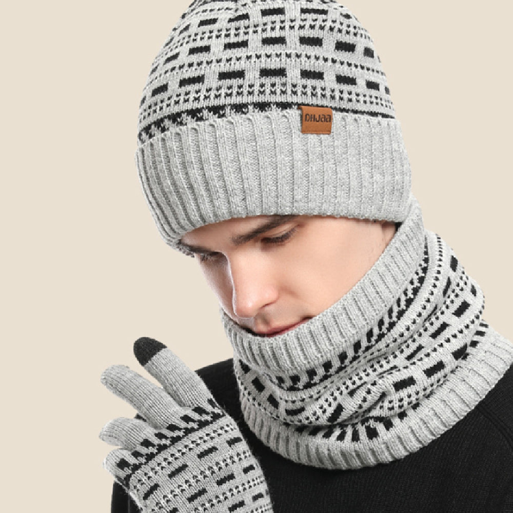 Ensemble de chapeaux casual chaud pour hommes