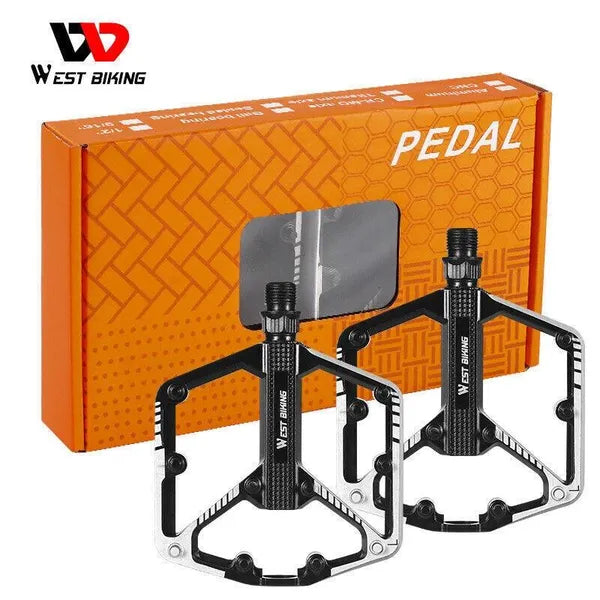 Pédales de vélo DU roulement en aluminium MTB Pédales de vélo noir 9/16 pouces