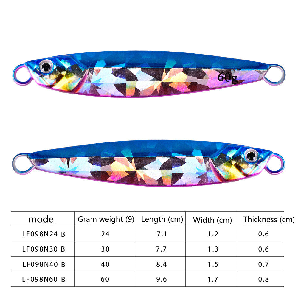 Assiette de fer luminescente au plomb Poisson à longue distance en métal Bionic Lure Bait Bait Bionic