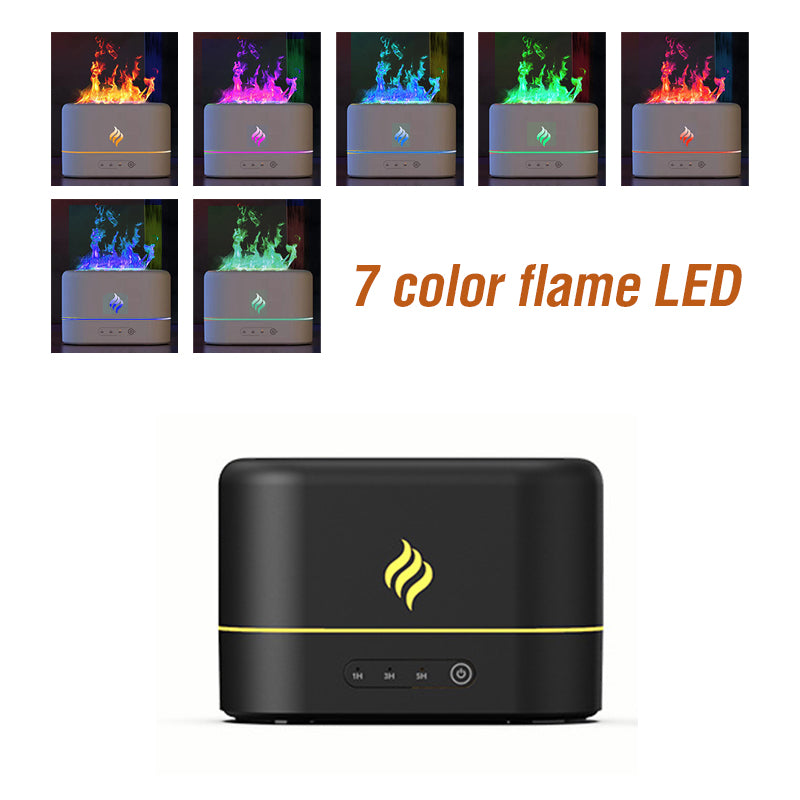 Sept couleurs d'élargisseur de flamme simulé