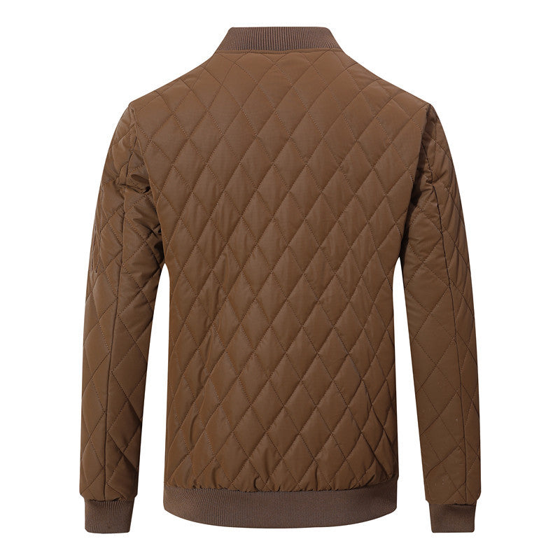 Casual Youth Stand-Collar Hommes Veste en cuir rembourré en coton