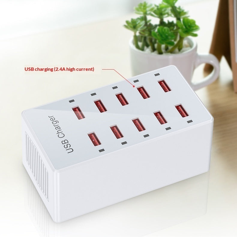 Chargeur multi-USB de 10 ports 60W