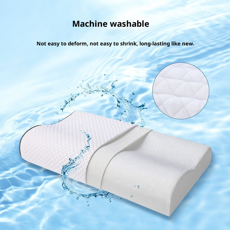 Slow rebound zero pressure memory foam pillow
