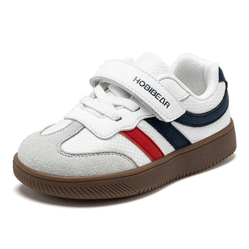 Children's retro hook-and-loop sneakers, wide and comfortable fit